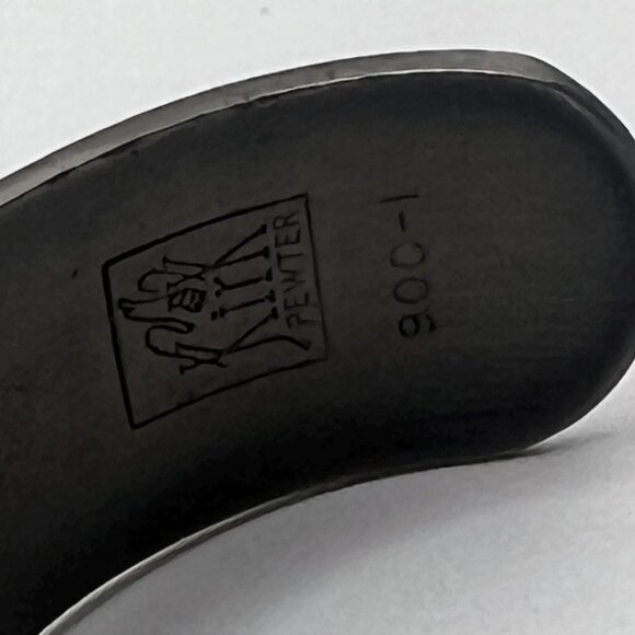 Kirk-Stieff Carnation Bracelet - Signed 900-1 Pewter Jewelry - Vintage 1970-1980 - Picture 4 of 7